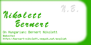 nikolett bernert business card
